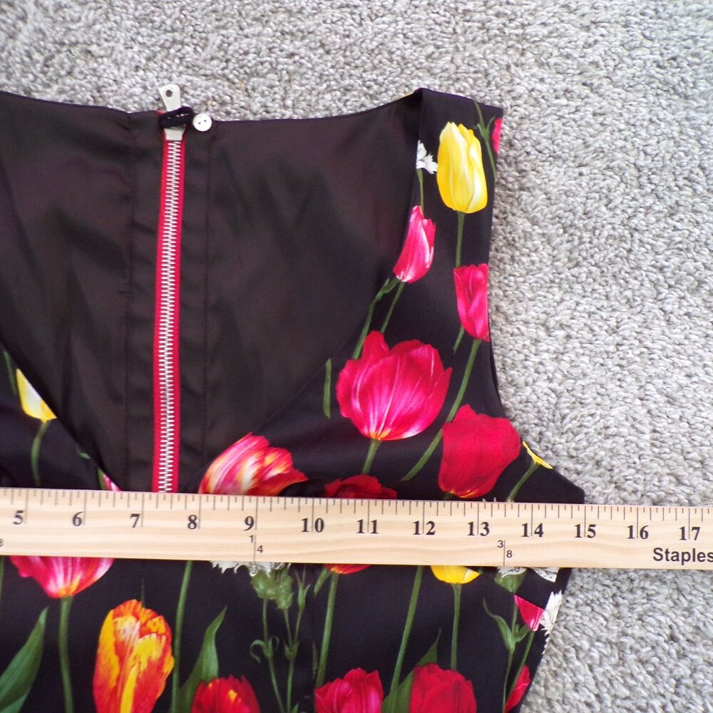 NWOT Dolce and Gabanna Red floral tulip print pencil dress 40/S Summer - Picture 7 of 14